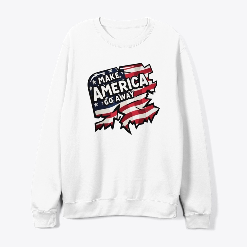 MAGA “Make American Go Away Torn Flag“ 