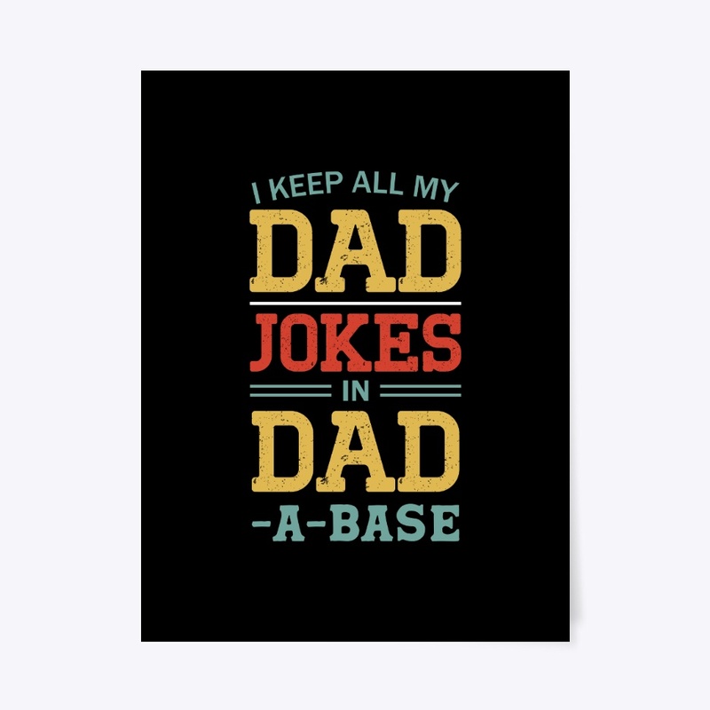 Dad Jokes Typography T-Shirt Design