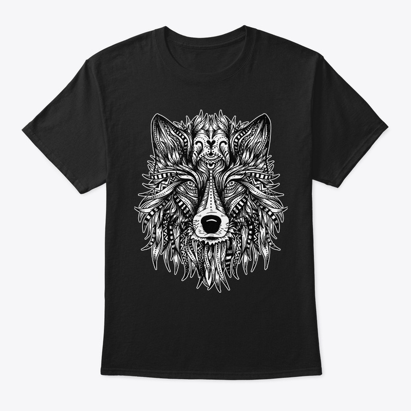 Mandala Style Coolest Tribal Wolf