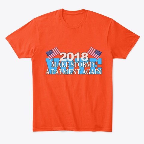 Anti Trump Midterm Election 2018 Deep Orange  T-Shirt Front