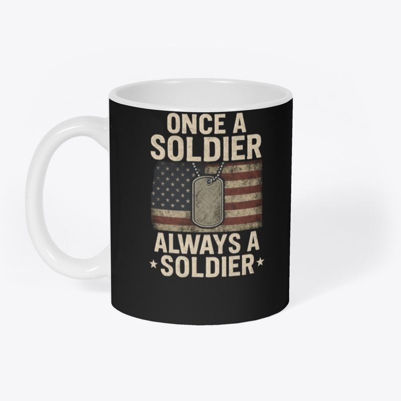 Once a Soldier Dog Tag Flag Tee