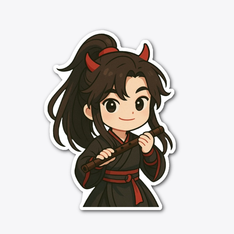 Wei Wuxian Chibi Art|Flute & Demon Horns