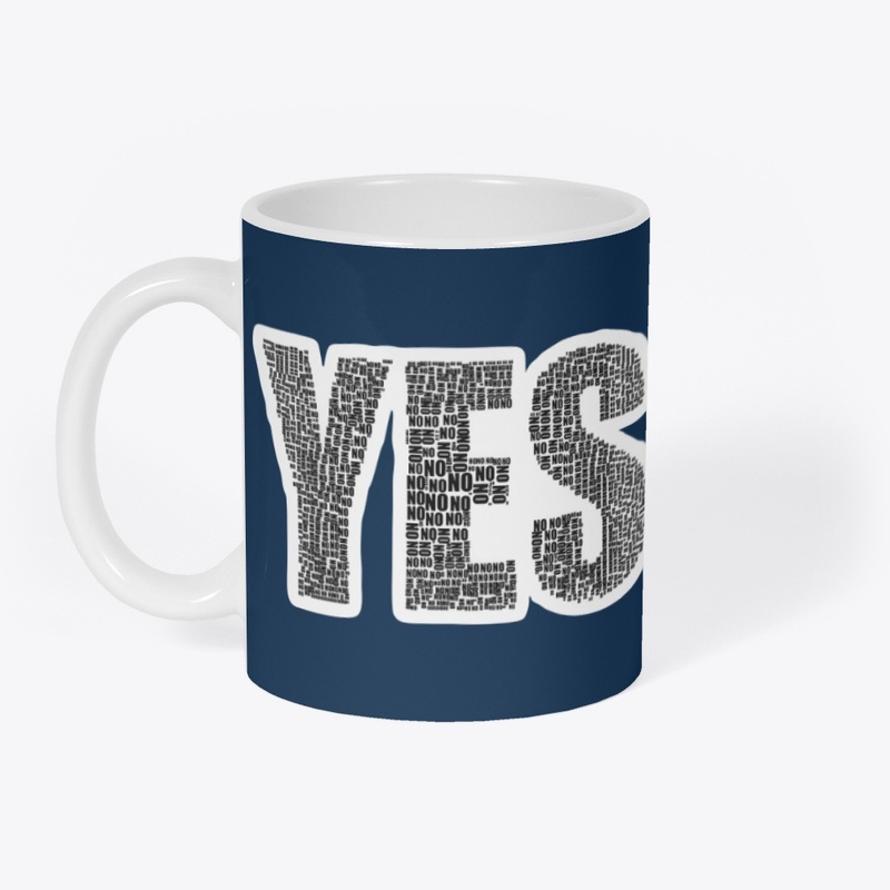 Yes design with light print 