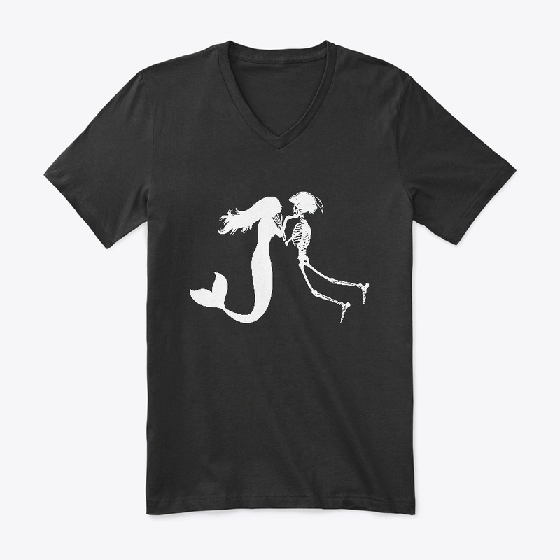 Mermaid Kissing Pirate Skeleton