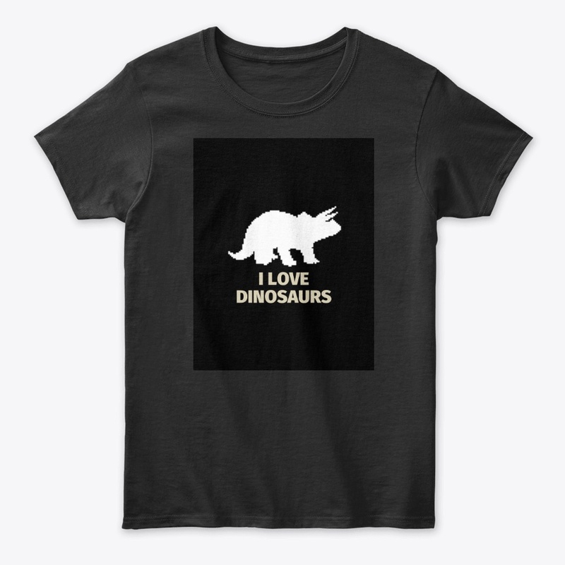 Pixel Art Dinosaur 14 Black