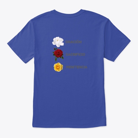 Rosa Mystica Espanol Deep Royal T-Shirt Back