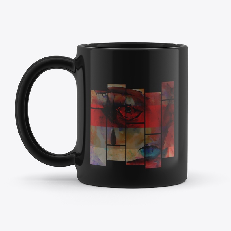 Woman Tear Drops Grunge 