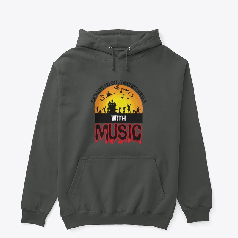 Halloween with music T-shirt Design