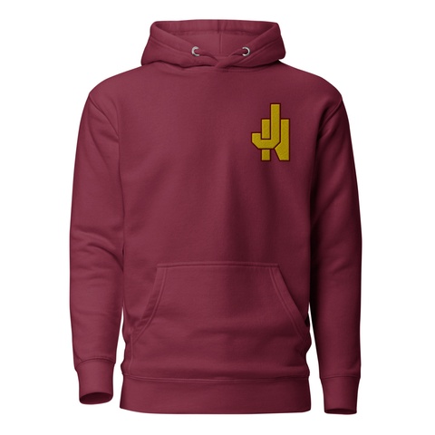 Logo Series | Fire Up | Embroidered Maroon Camiseta Embroidery Chest Left