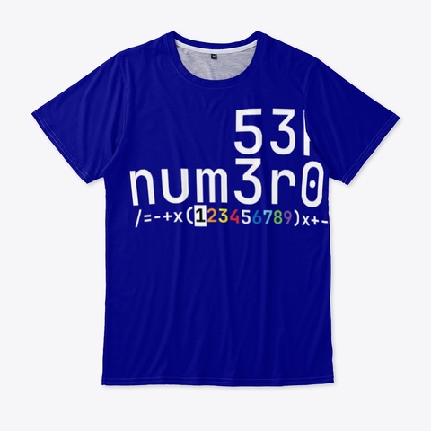 Seku Numerology 1 Deep Navy T-Shirt Front