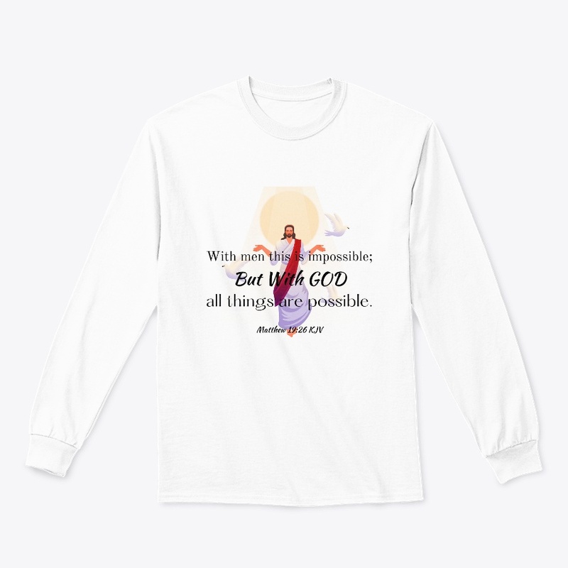 Matthew 19:26 KJV t-shirt