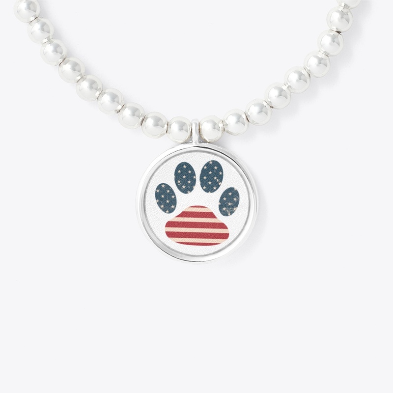 American Flag Paw Print – USA Pride
