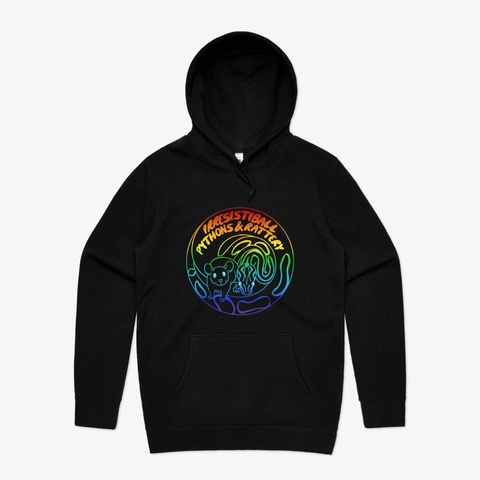 Irresisti Ball Pythons Gear Black T-Shirt Front