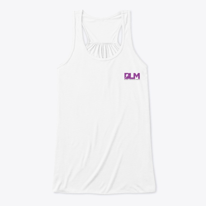 Black Lightning Media White Purple Logo