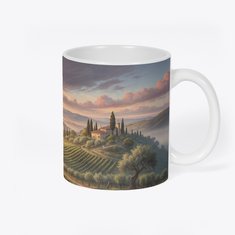Golden Dawn Over Tuscan Hills