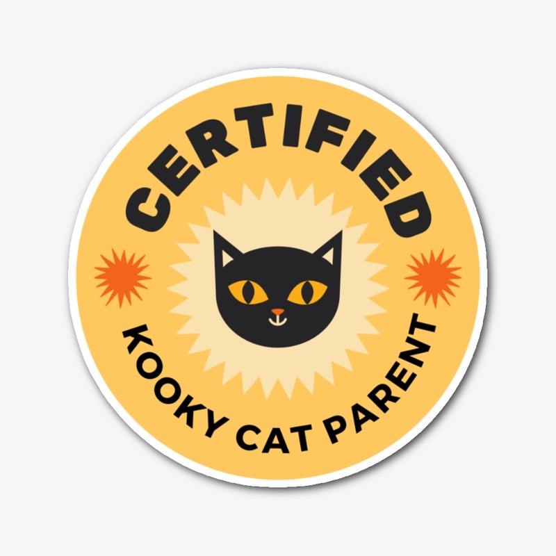 CERTIFIED KOOKY CAT PARENT STICKER