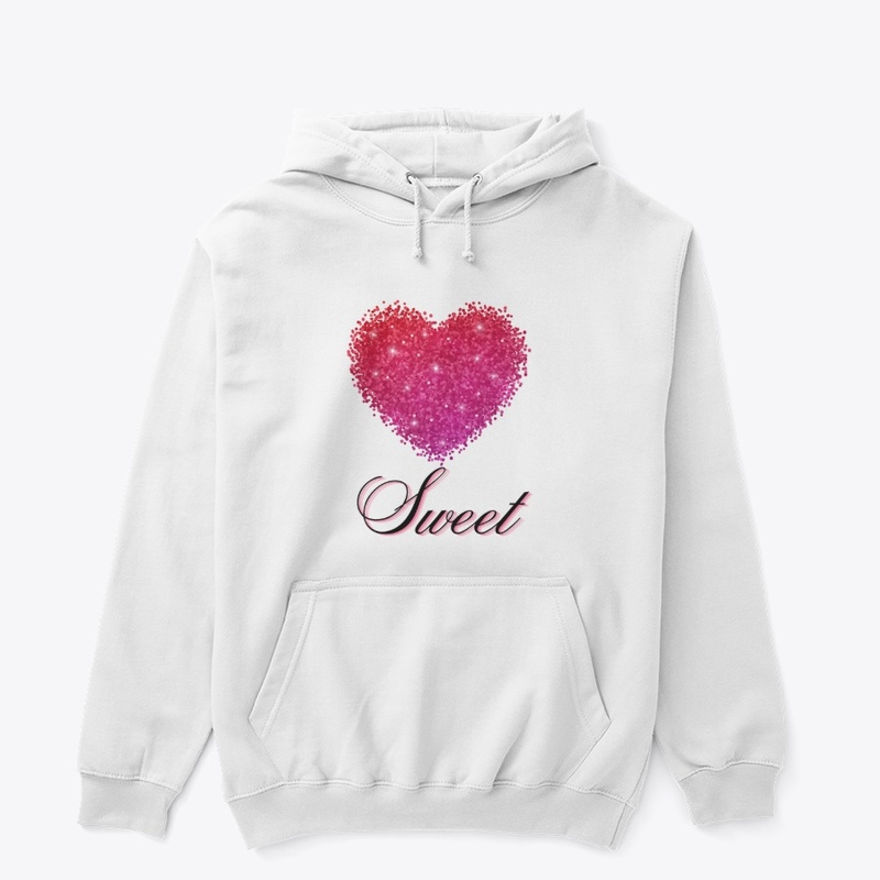 Heart print hoodie and t-shirts 