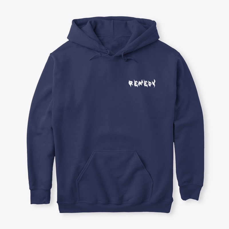 Custom White Logo Remedy Hoodie