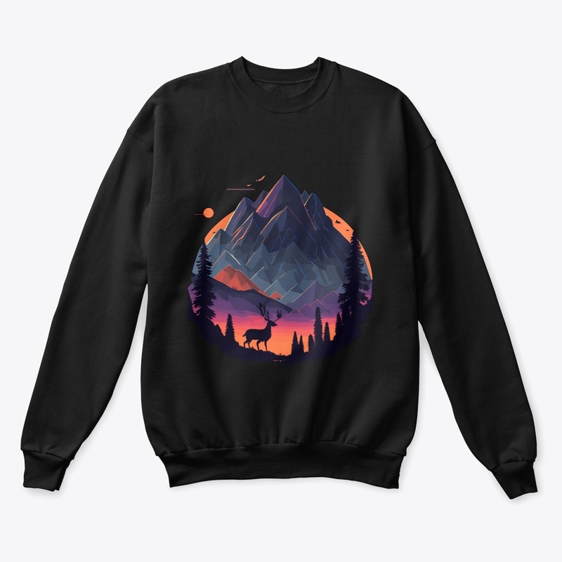 Silhouette Design of Rocky mountains