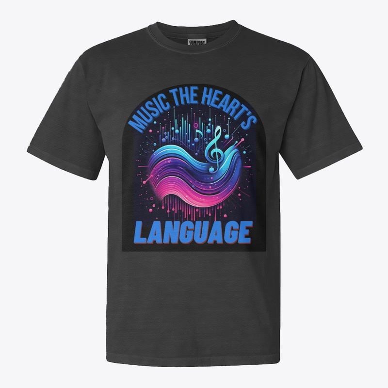 Vibrant Abstract Music Tee 