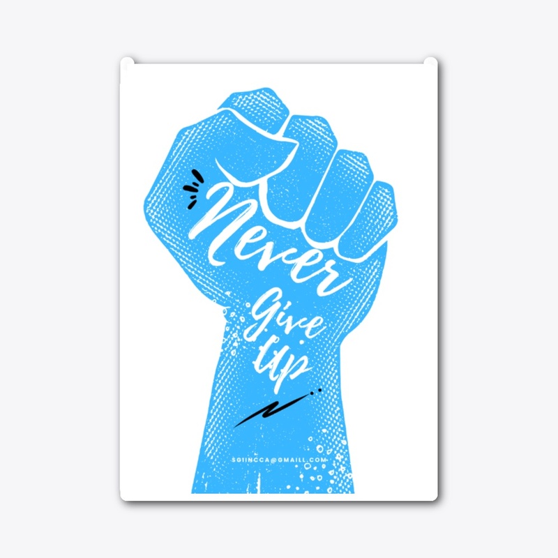NEVER GIVE UP - BLUE