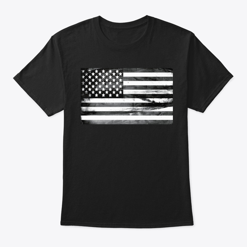 USA Flag B&W