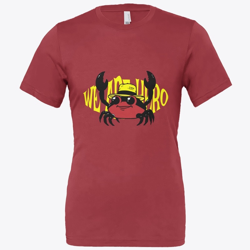 crab with hat and text art