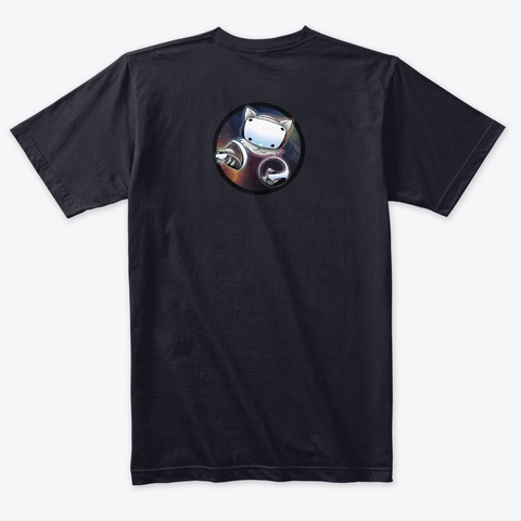 But Cats Have 4 Paws Vintage Navy T-Shirt Back