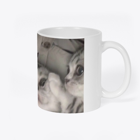 Kitty Mug White T-Shirt Back
