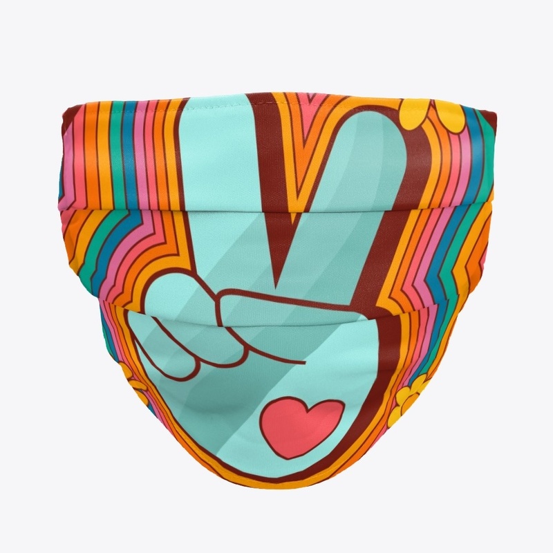 Peace and Love Face Mask