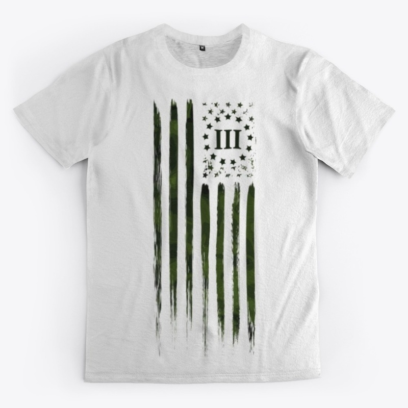 3% Camo American Flag, Patriotic