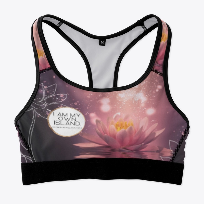 I am my own island♥ Sports Bra