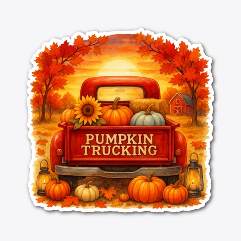 "Pumpkin Trucking Fall Tee Standard T-Shirt Front