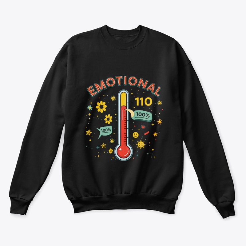 Emotional 110% Shirt Funny Emotion Meter