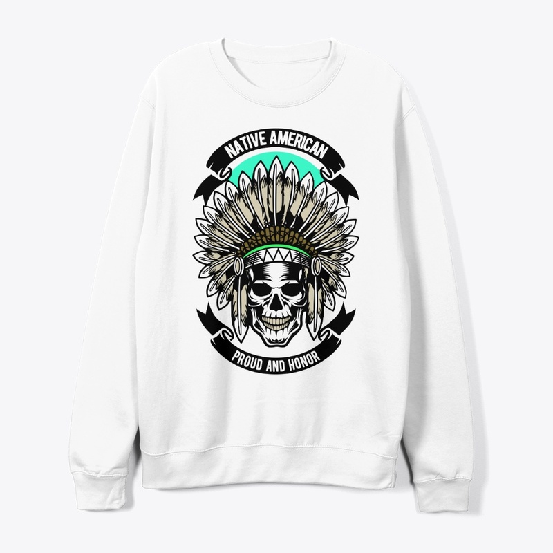 Skull with indian plume