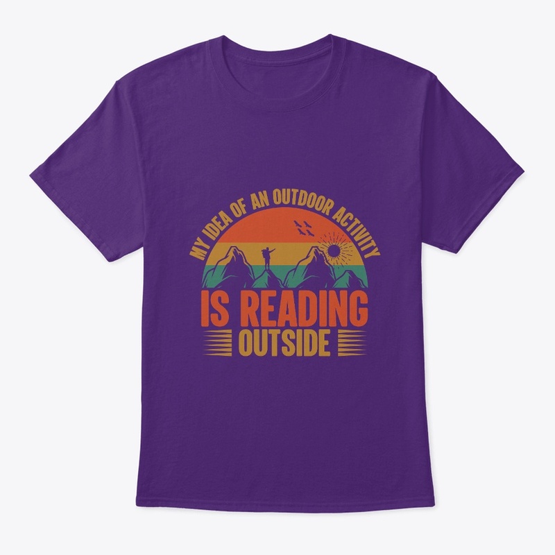 is reading outside