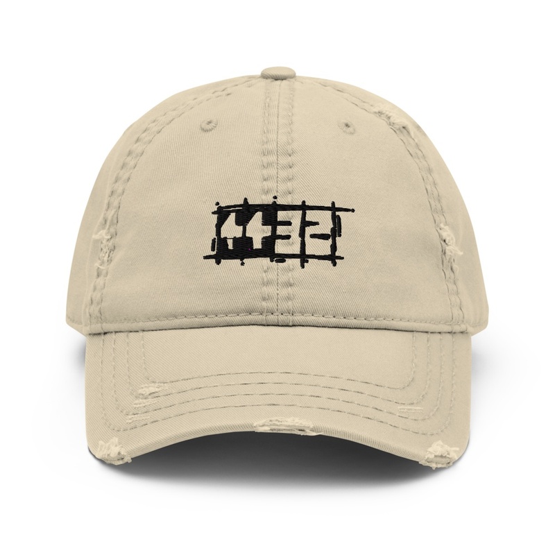 4432 "Hand Drawn Logo" Distressed Cap