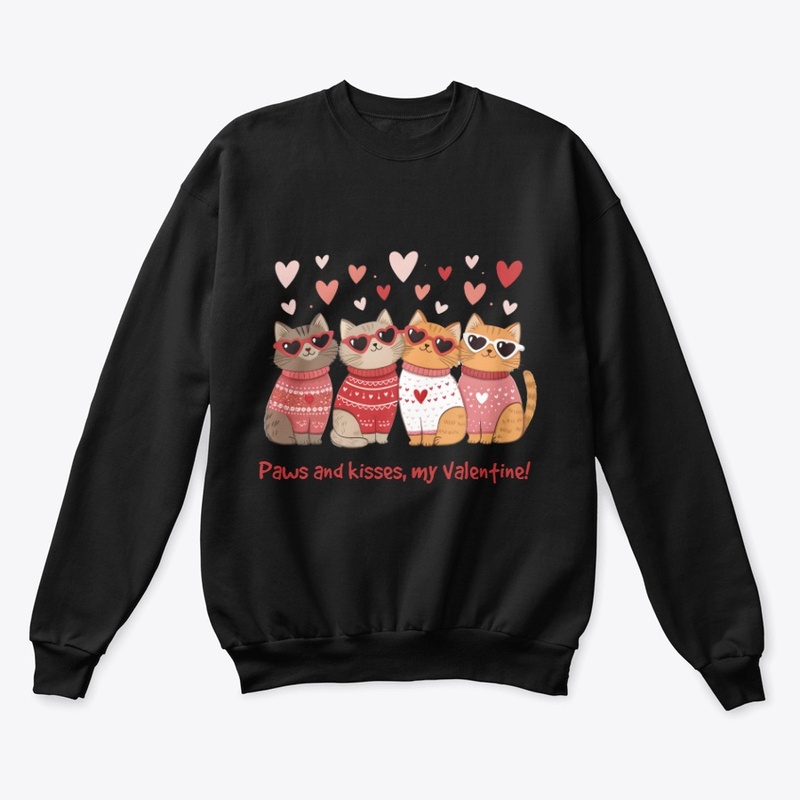 Valentine's Day Cat love tshirt & hoody