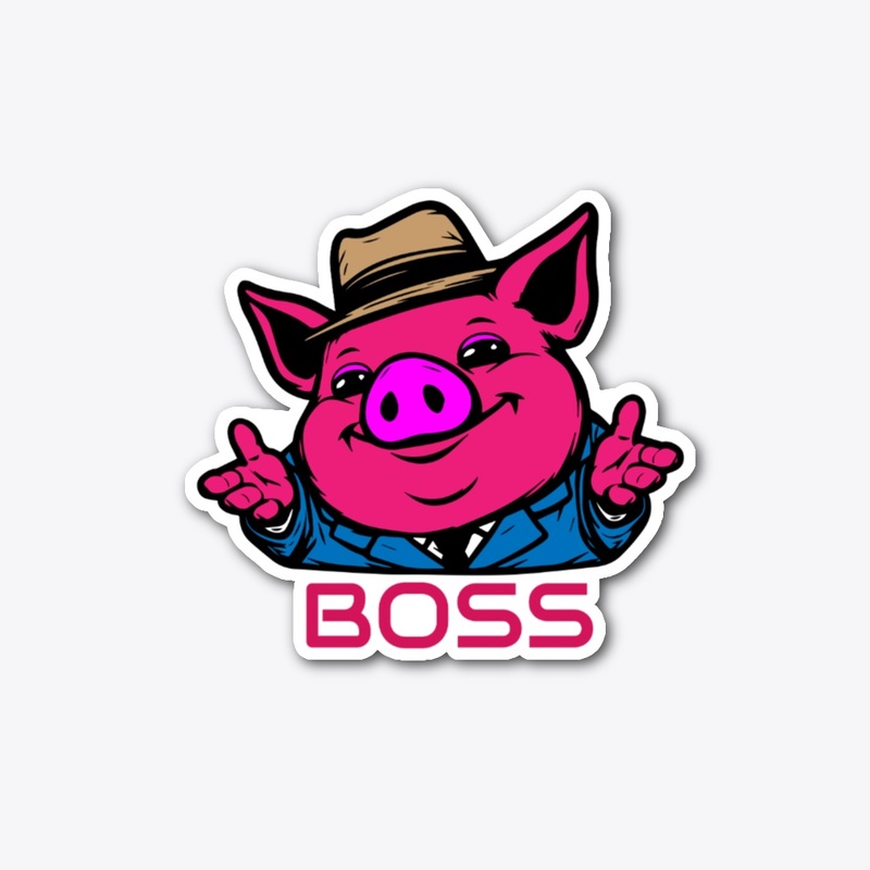 Boss Pig in Suit Cartoon