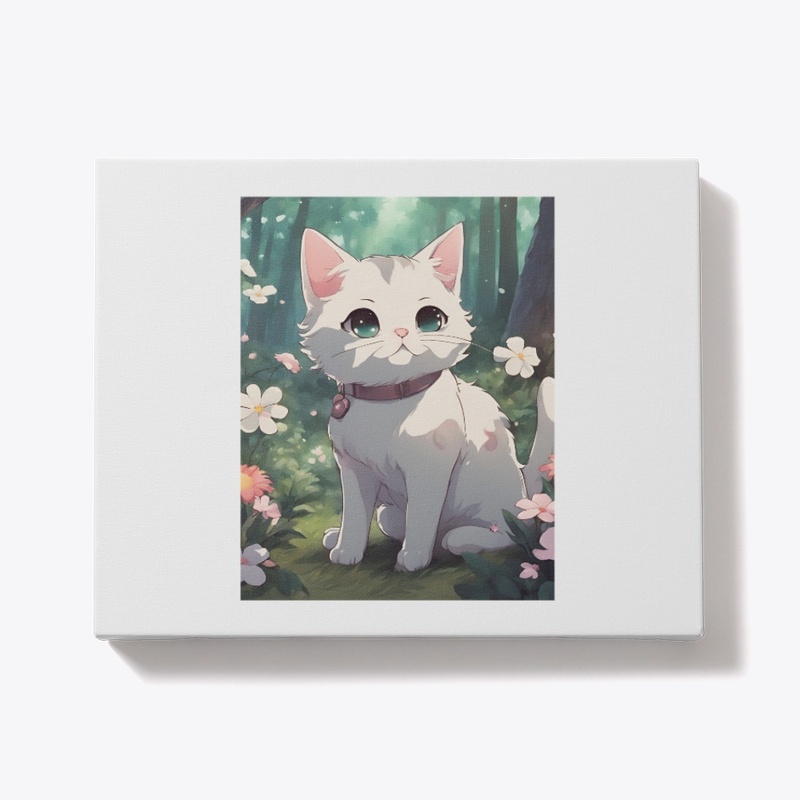 T-shirt design for forest cat