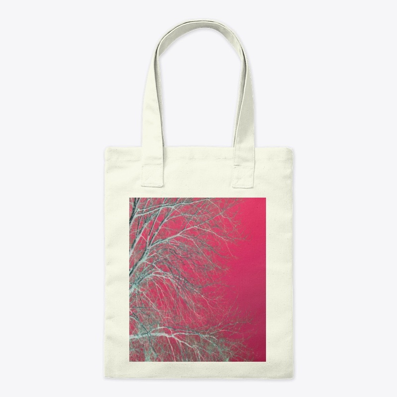 pink sky tree