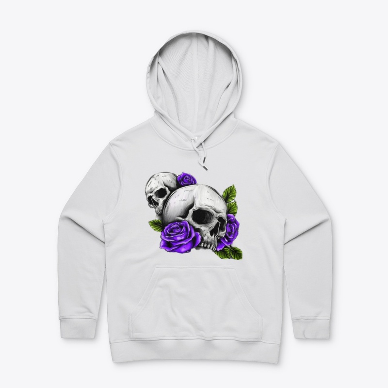 Purple rose & skull 