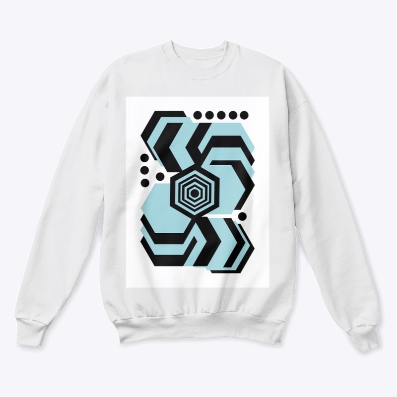 Teal & Black Abstract Tops & Leggings