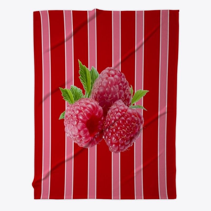 Raspberries on Fruit Striped Colors