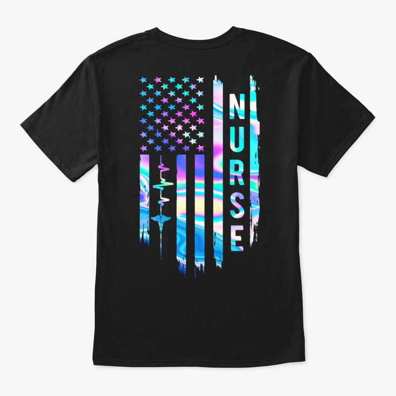 Awesome US Flag Heart Nurse