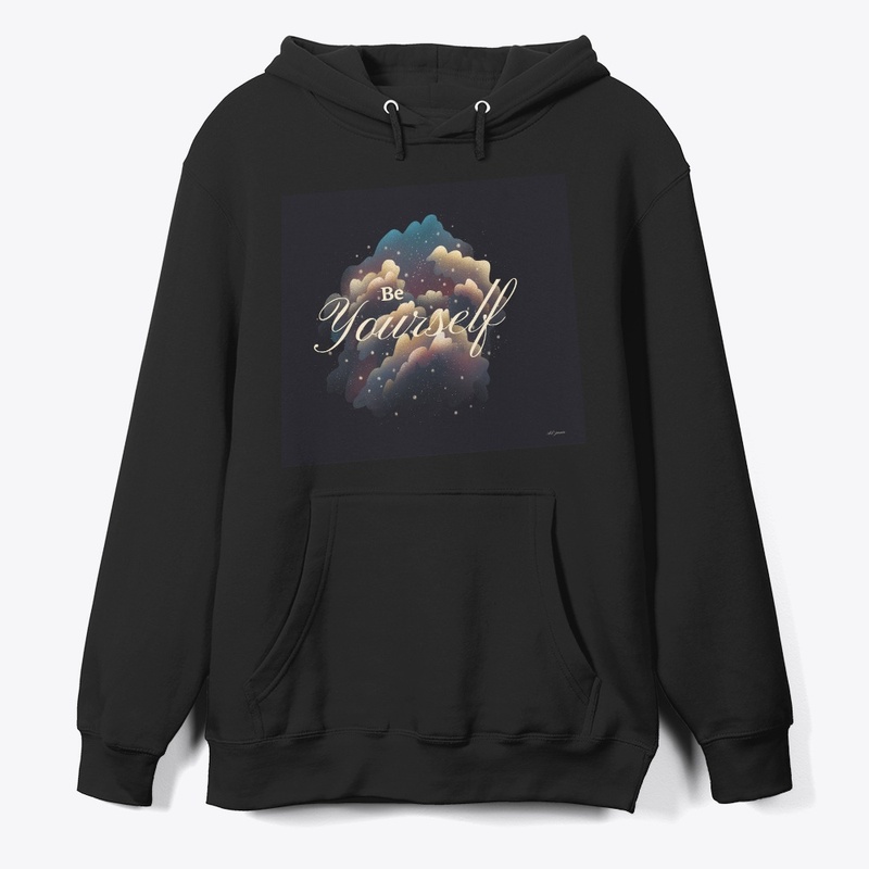 premium hoodie with slogam  BE YOURSELF