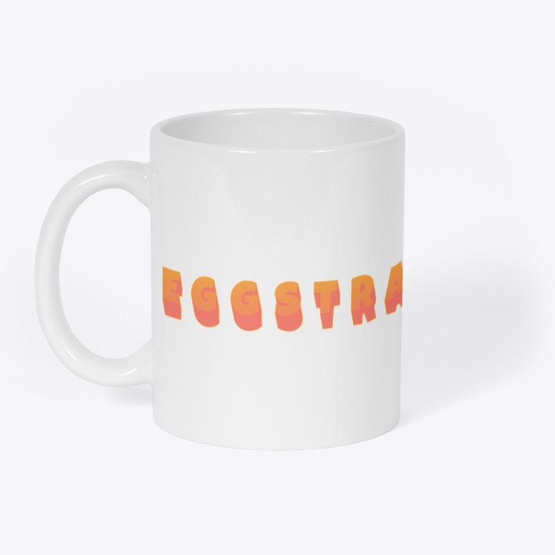 Eggstra 3D typography graphic