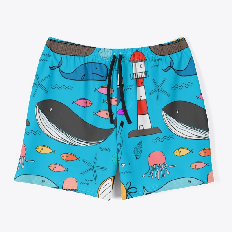 Sea Scene All Over Print Design