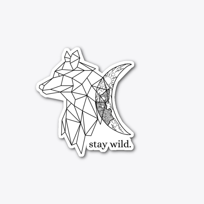 Stay Wild Wolf Print