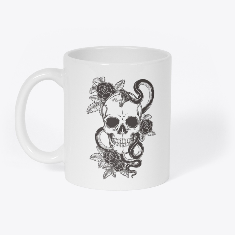 Skeleton with snake